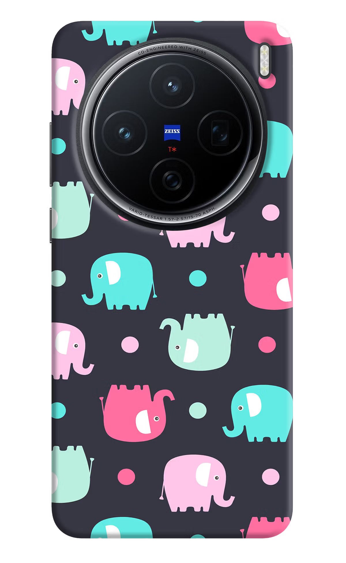 Elephants Vivo X200 5G Hard Case Back Cover by Casekaro