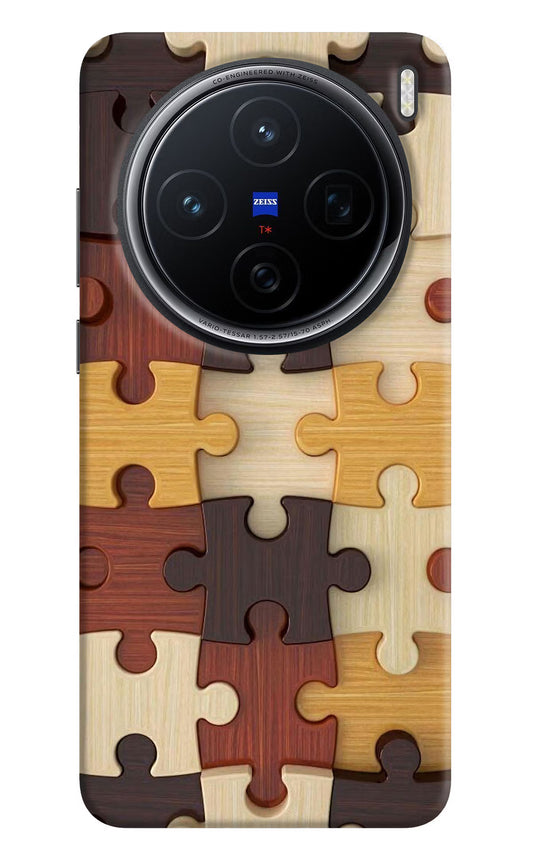 Wooden Puzzle Vivo X200 5G Hard Case Back Cover by Casekaro
