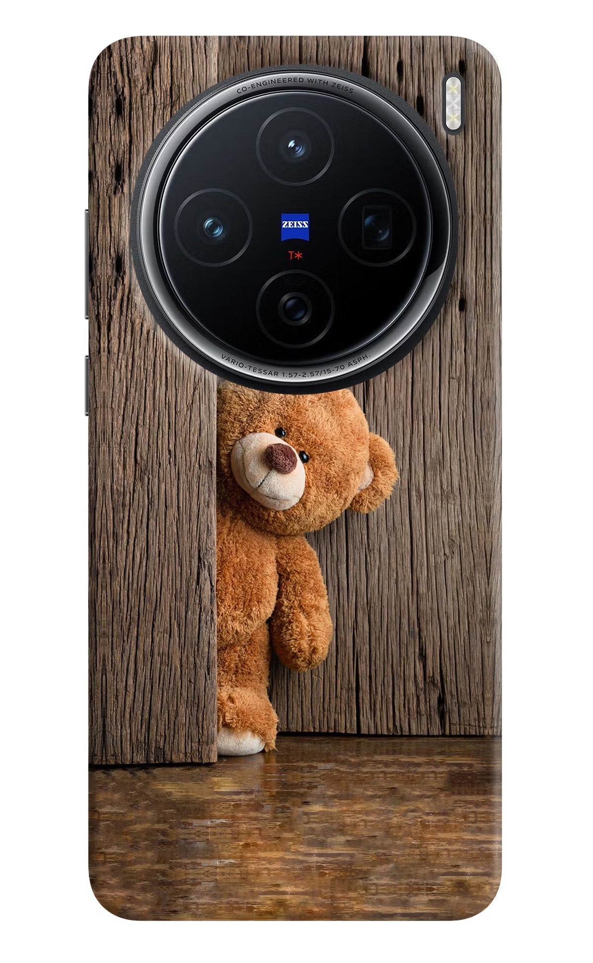 Teddy Wooden Vivo X200 5G Hard Case Back Cover by Casekaro