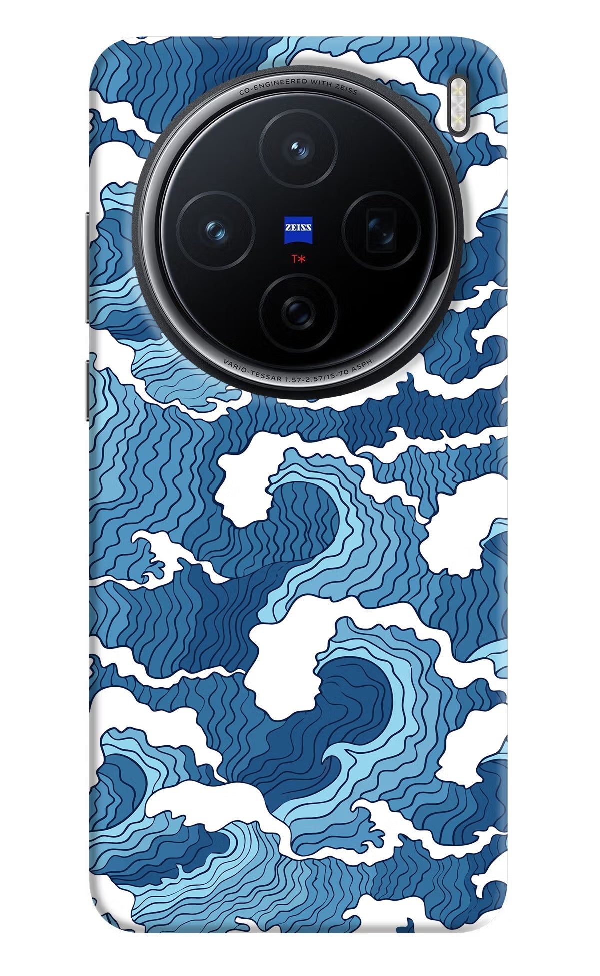 Blue Waves Vivo X200 5G Hard Case Back Cover by Casekaro