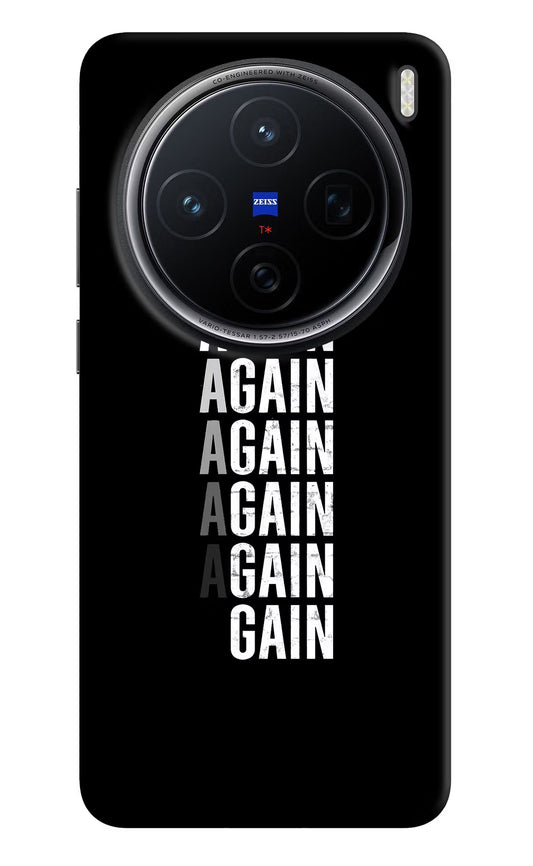 Again Again Gain Vivo X200 5G Hard Case Back Cover by Casekaro