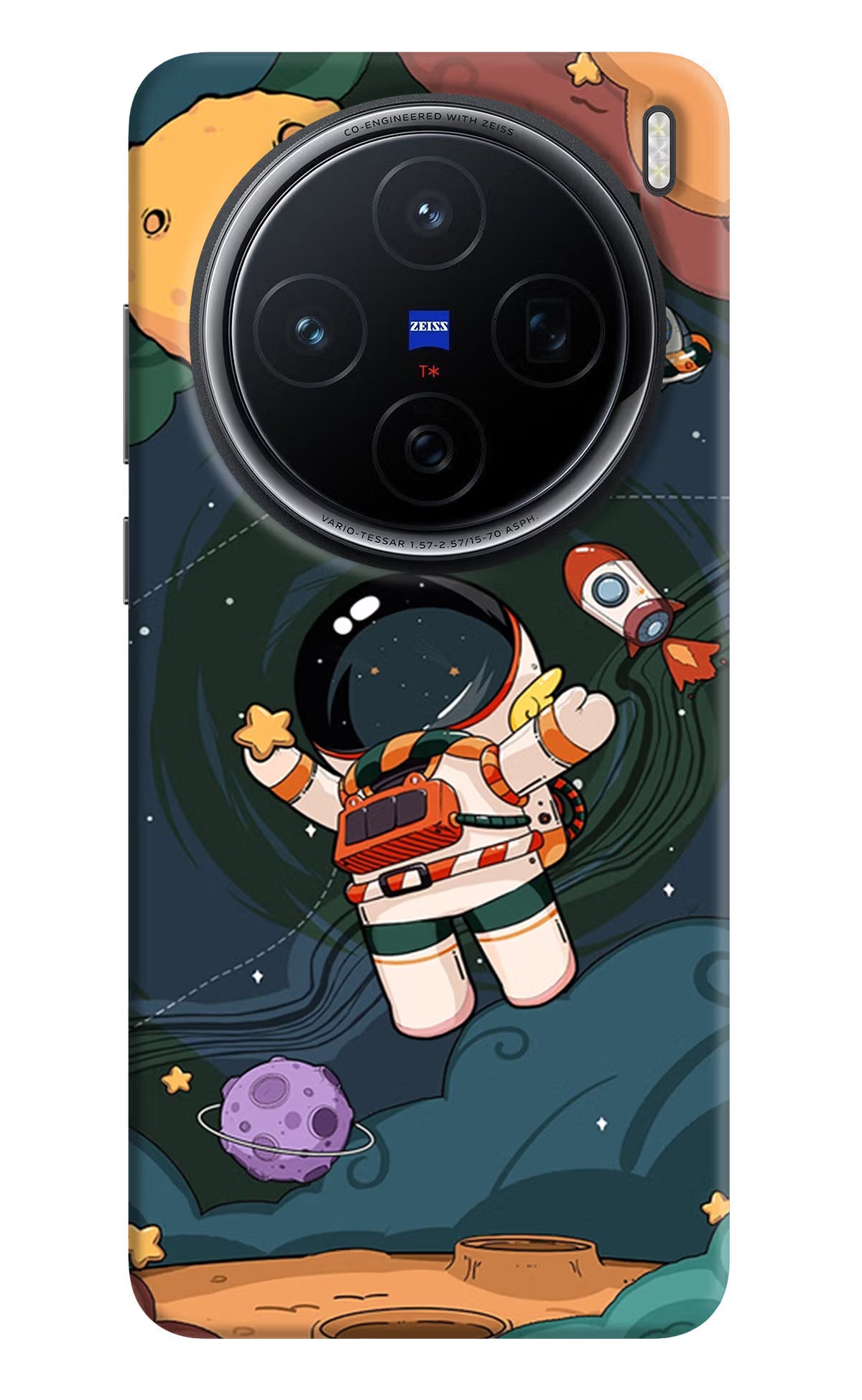 Cartoon Astronaut Vivo X200 5G Hard Case Back Cover by Casekaro