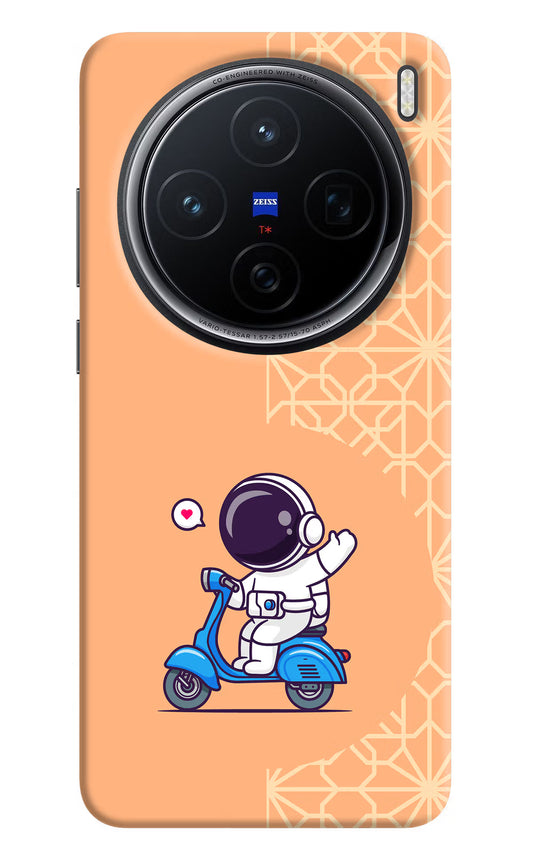 Cute Astronaut Riding Vivo X200 5G Hard Case Back Cover by Casekaro