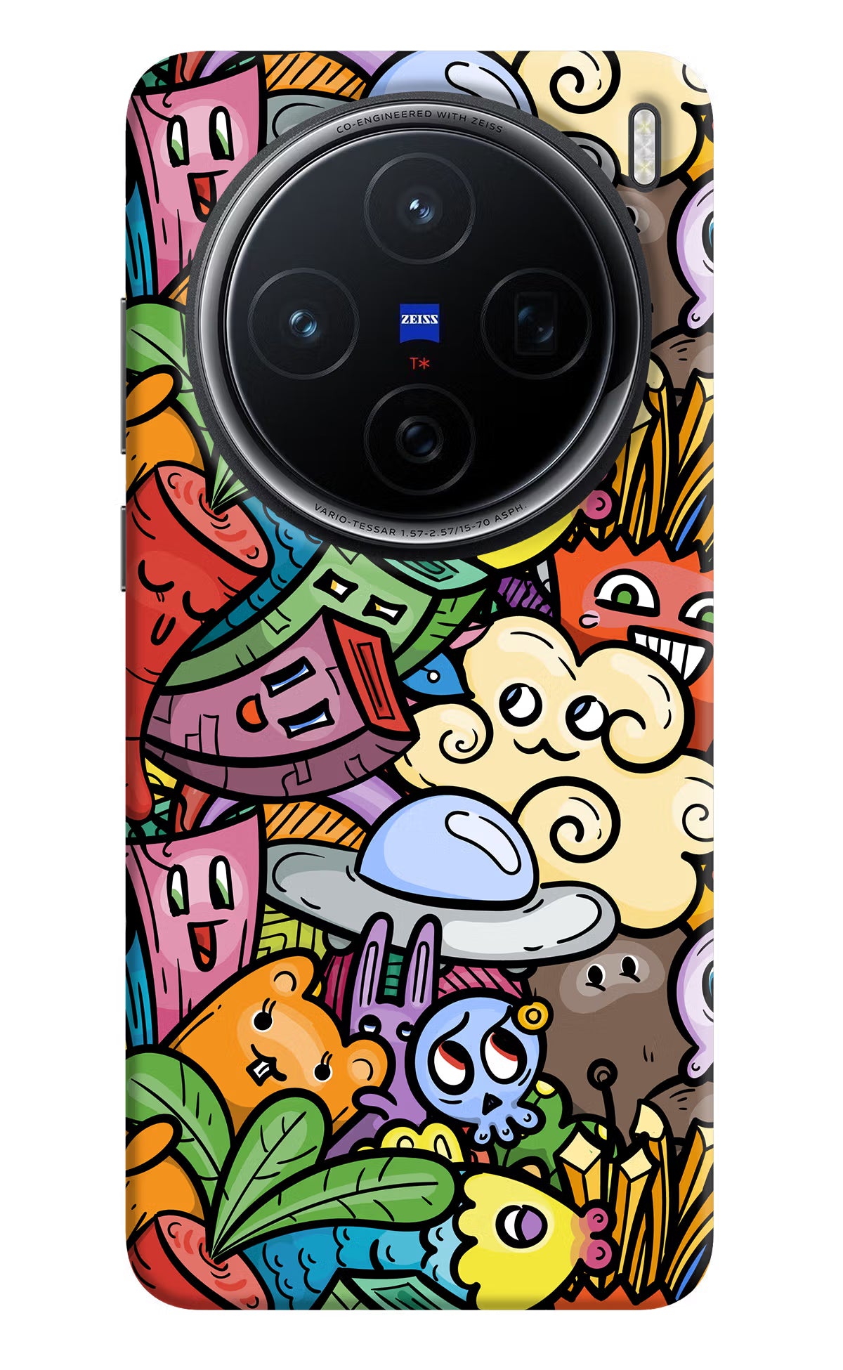 Veggie Doodle Vivo X200 5G Hard Case Back Cover by Casekaro