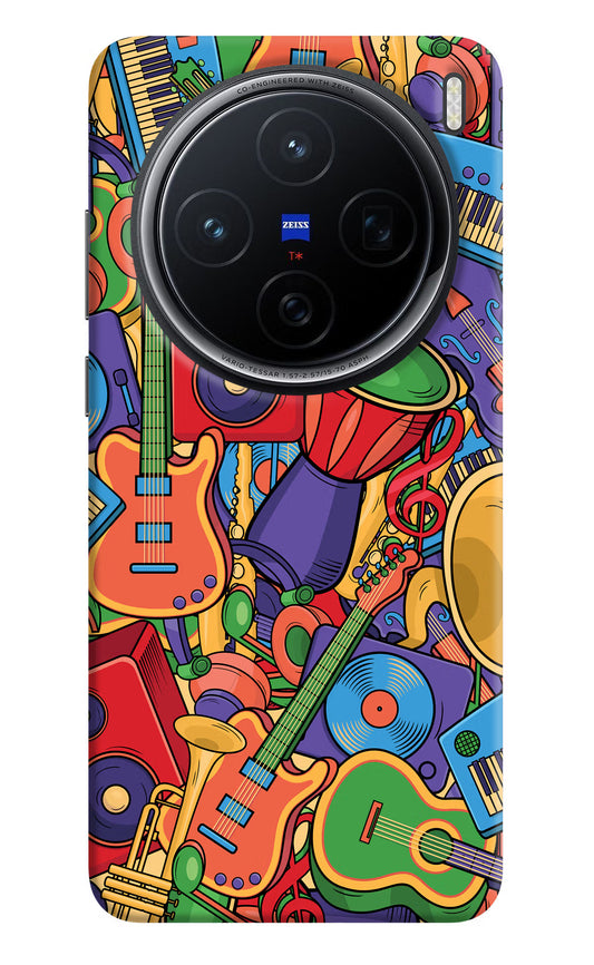 Music Instrument Doodle Vivo X200 5G Hard Case Back Cover by Casekaro