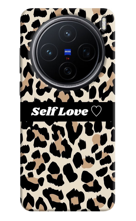 Leopard Print Self Love Vivo X200 5G Hard Case Back Cover by Casekaro