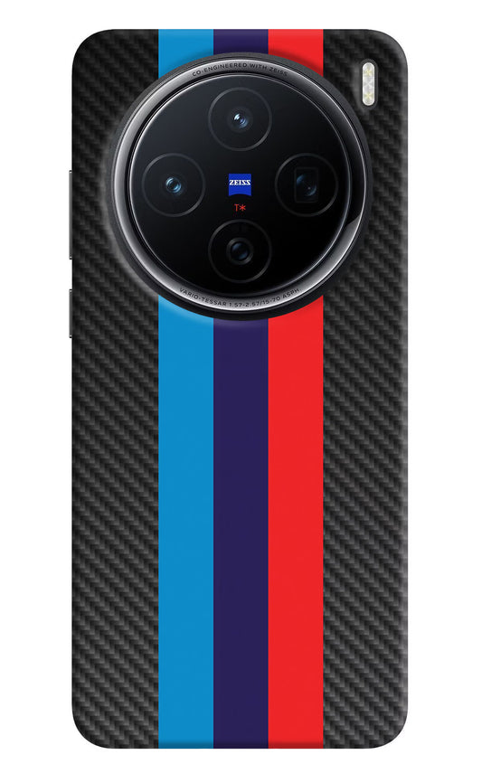 BMW Stripes Pattern Vivo X200 5G Hard Case Back Cover by Casekaro