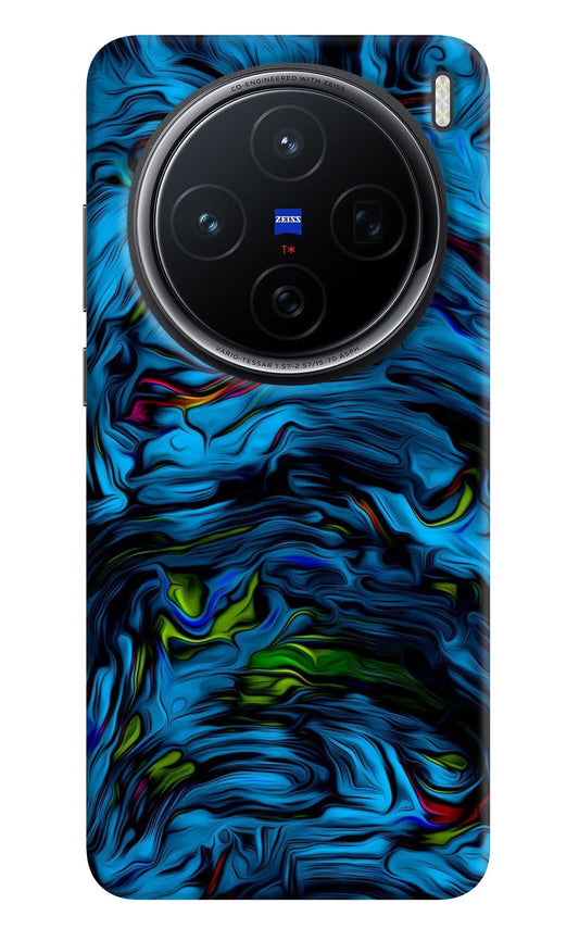 Dark Blue Abstract Vivo X200 5G Hard Case Back Cover by Casekaro