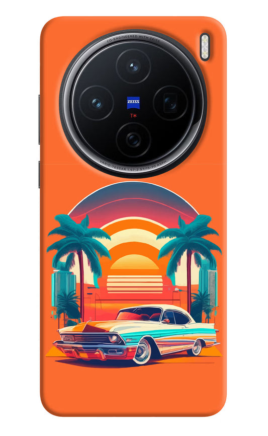 Palm Drive 80s Vivo X200 5G Hard Case Back Cover by Casekaro