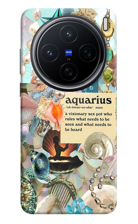 Aquarius Zodiac Vivo X200 5G Hard Case Back Cover by Casekaro