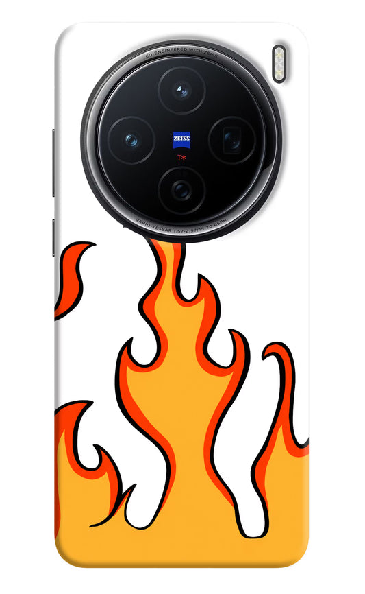 Fired Up – White Vivo X200 5G Hard Case Back Cover by Casekaro