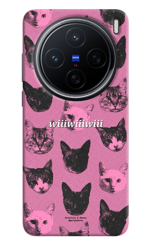 Pink Cats Vivo X200 5G Hard Case Back Cover by Casekaro