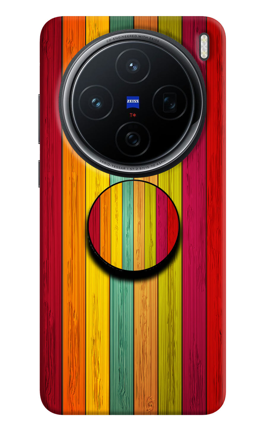 Multicolor Wooden Vivo X200 5G Pop Case, Hard case