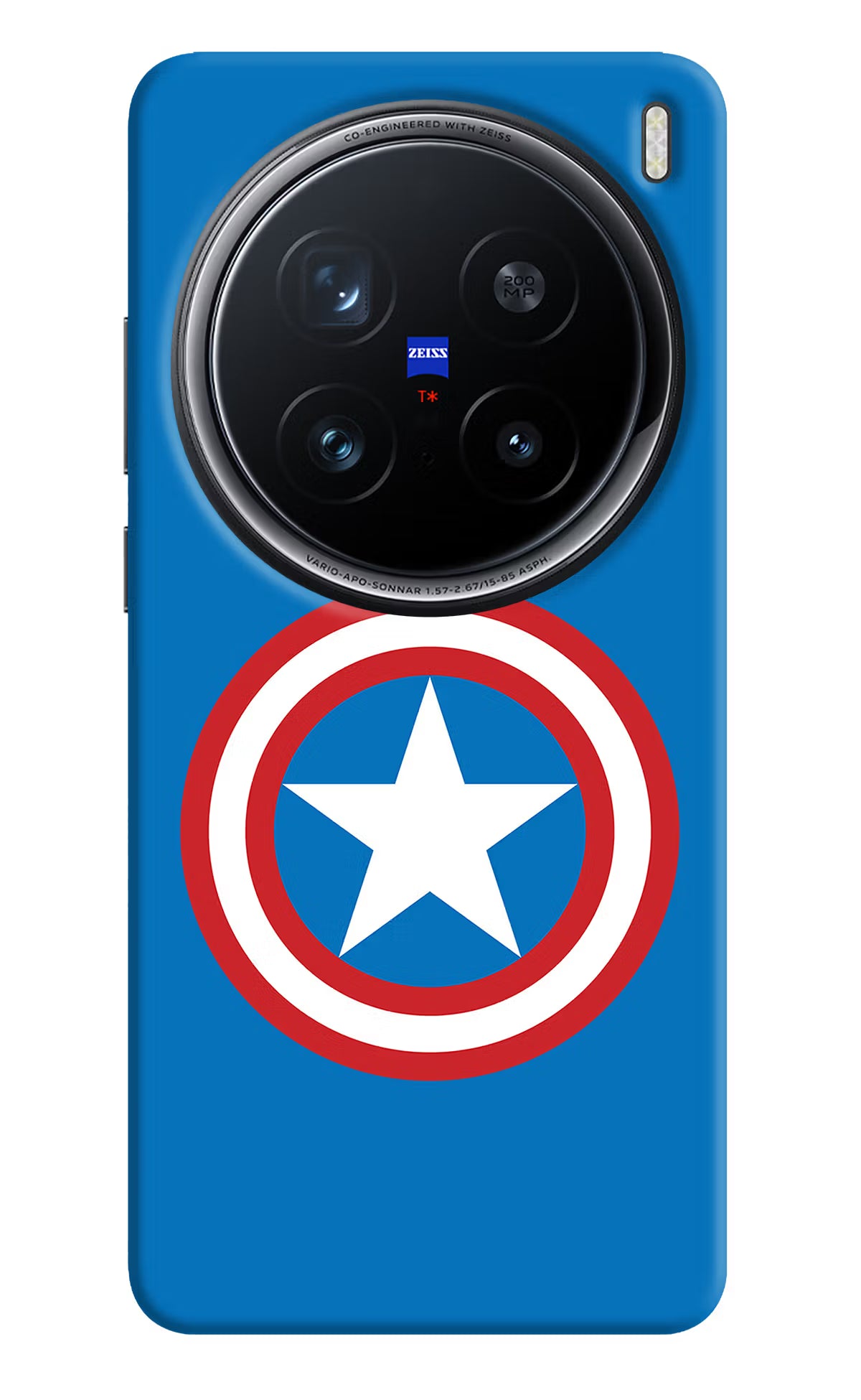 Captain America Logo Vivo X200 Pro 5G Hard Case Back Cover by Casekaro