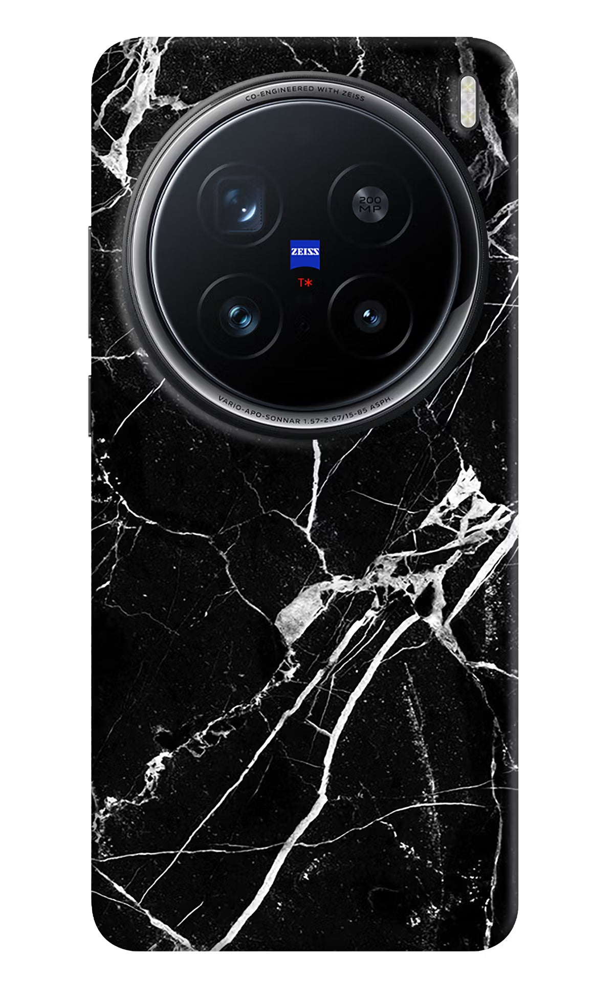 Black Marble Pattern Vivo X200 Pro 5G Hard Case Back Cover by Casekaro