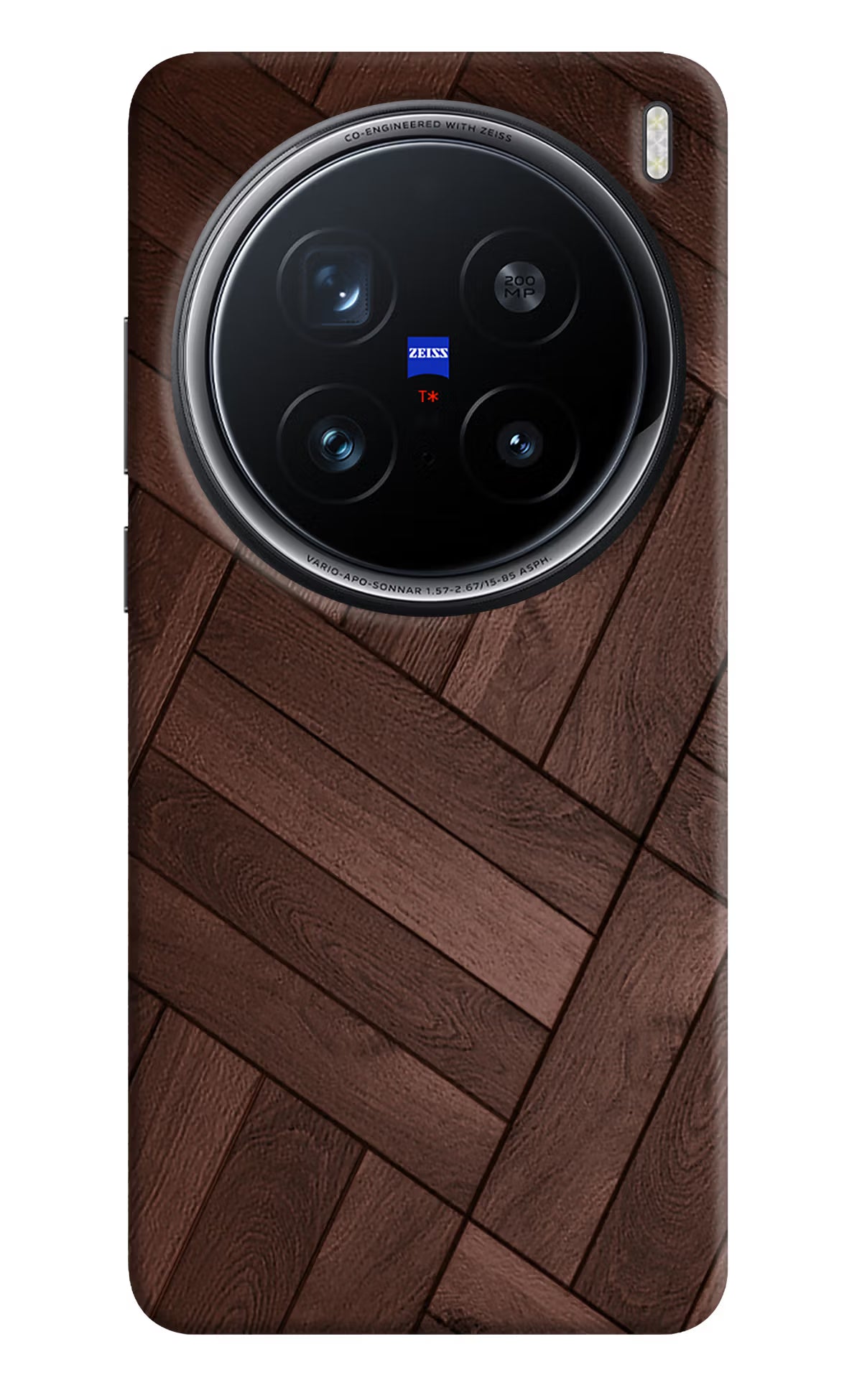 Wooden Texture Design Vivo X200 Pro 5G Hard Case Back Cover by Casekaro