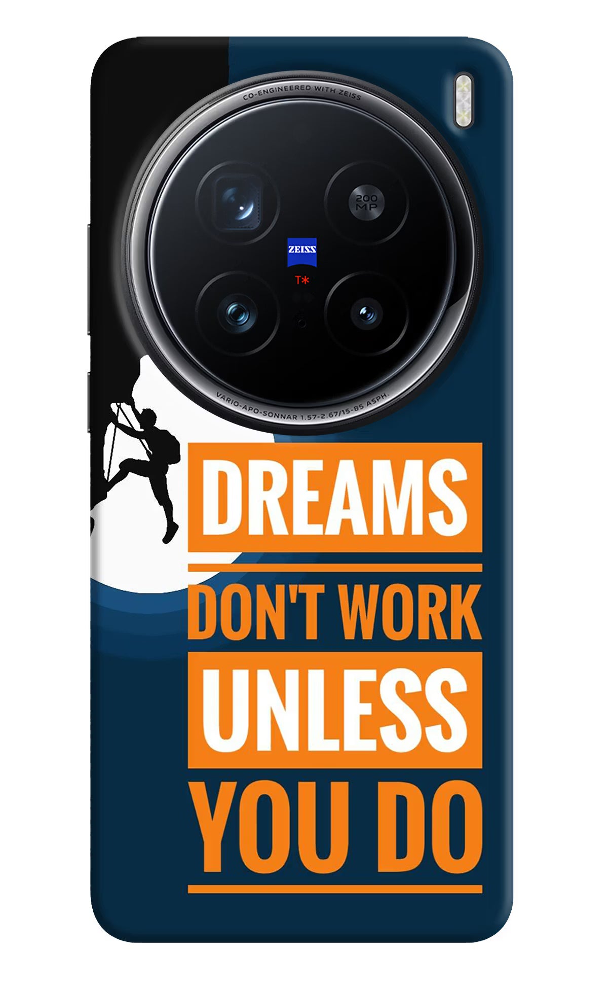 Dreams Don’T Work Unless You Do Vivo X200 Pro 5G Hard Case Back Cover by Casekaro