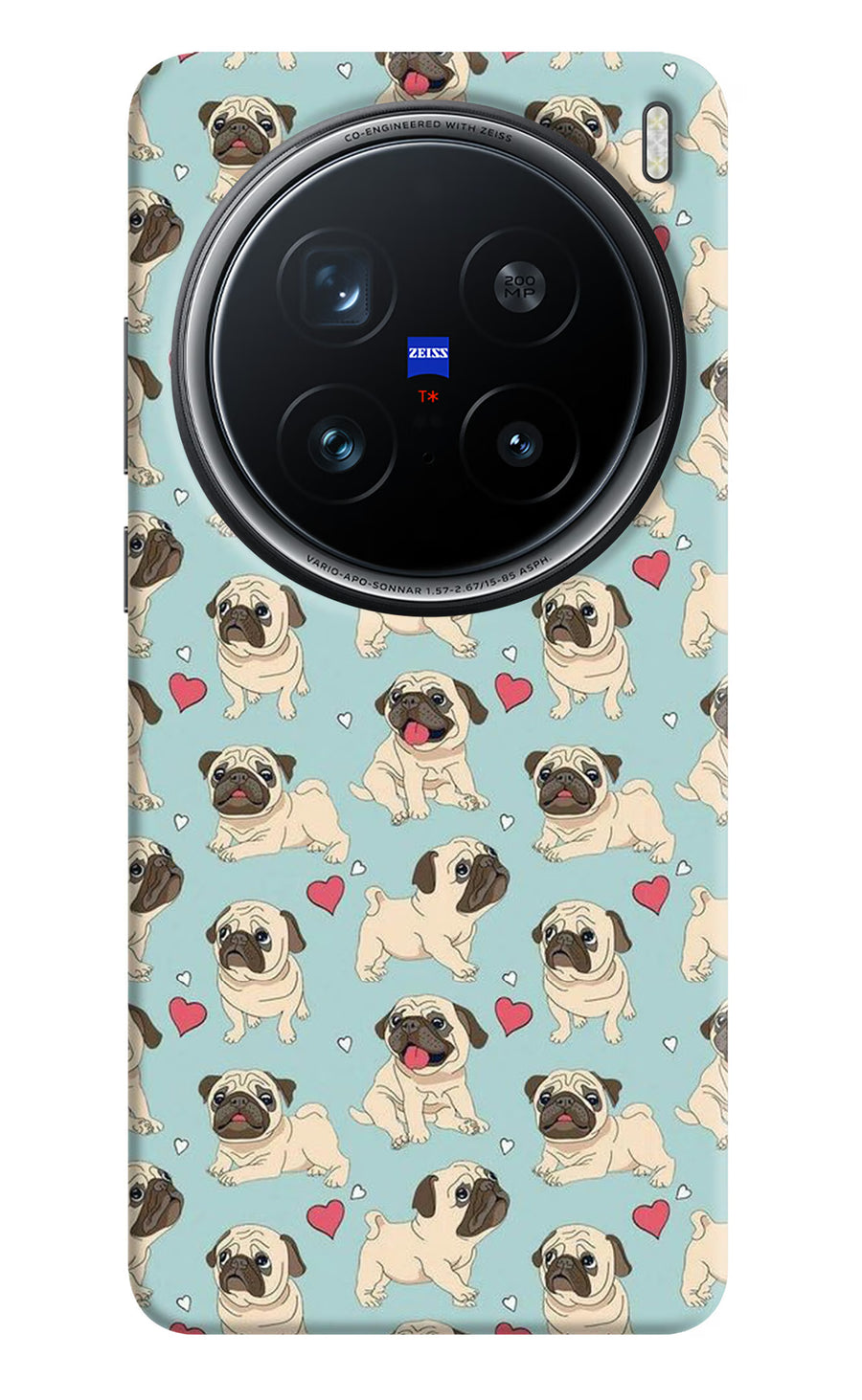 Pug Dog Vivo X200 Pro 5G Back Cover, Hard case