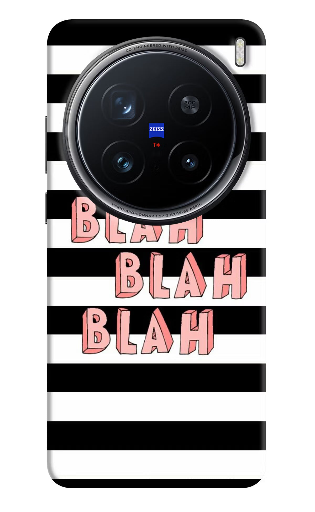 Blah Blah Blah Vivo X200 Pro 5G Hard Case Back Cover by Casekaro