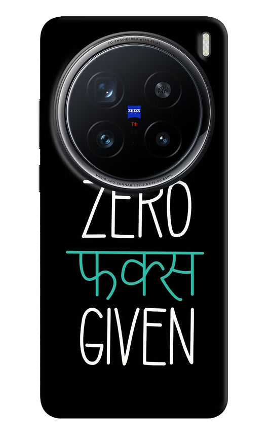 Zero Fucks Given Vivo X200 Pro 5G Hard Case Back Cover by Casekaro