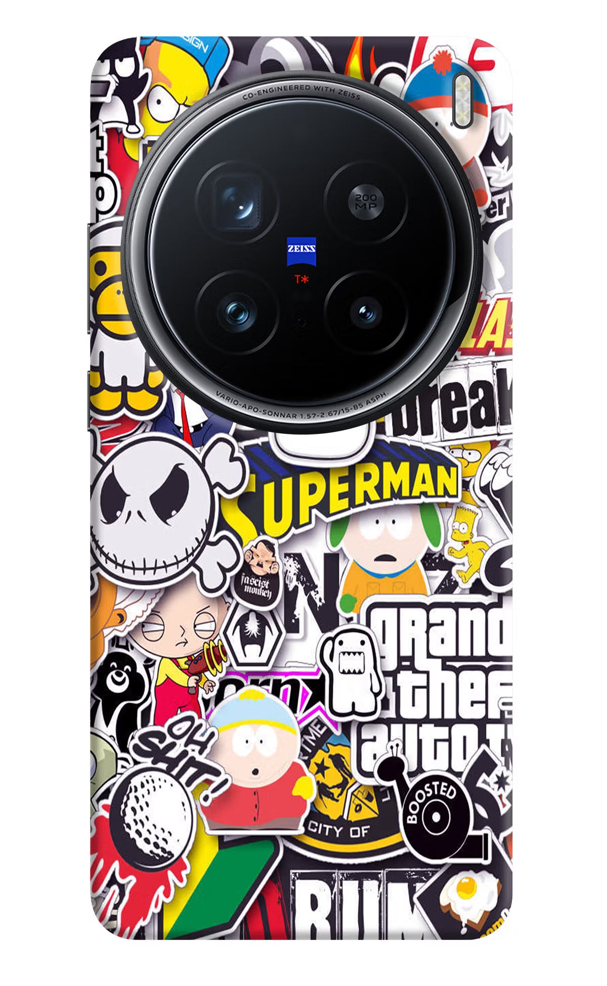 Sticker Bomb Vivo X200 Pro 5G Hard Case Back Cover by Casekaro