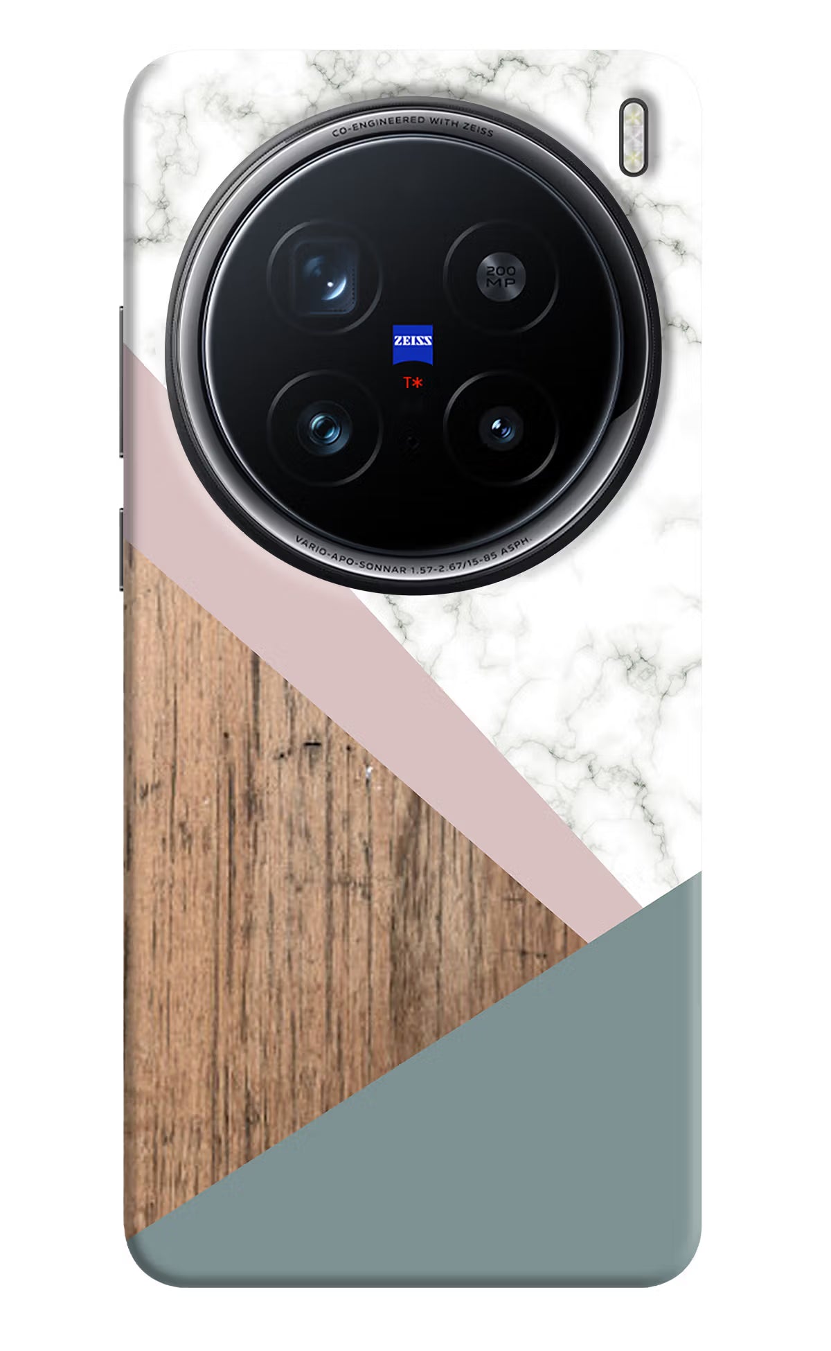 Marble wood Abstract Vivo X200 Pro 5G Hard Case Back Cover by Casekaro