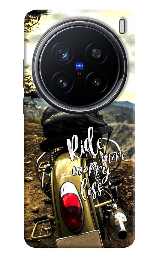 Ride More Worry Less Vivo X200 Pro 5G Hard Case Back Cover by Casekaro