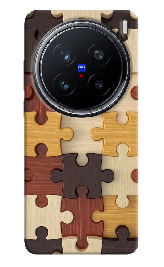 Wooden Puzzle Vivo X200 Pro 5G Hard Case Back Cover by Casekaro