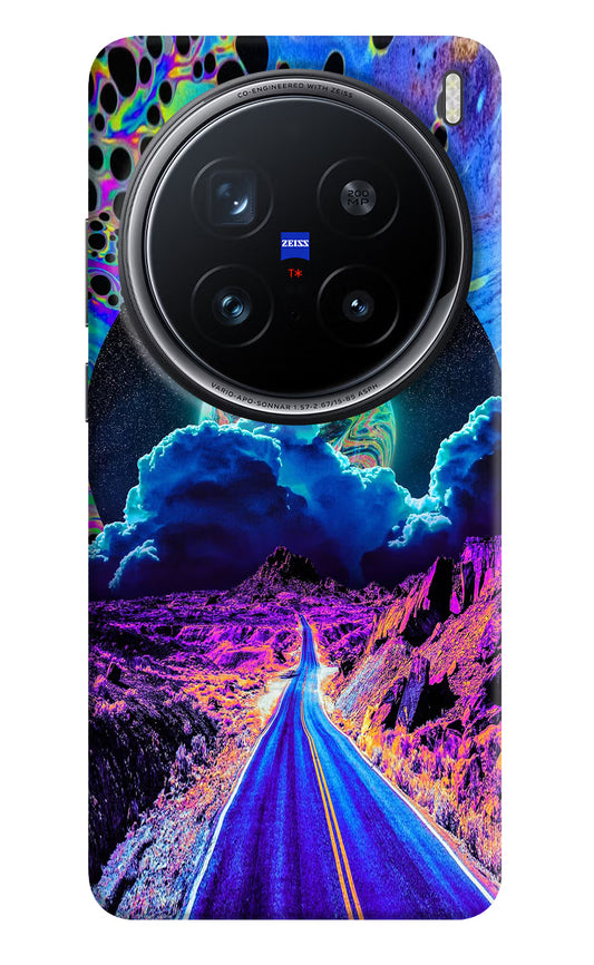 Psychedelic Painting Vivo X200 Pro 5G Hard Case Back Cover by Casekaro