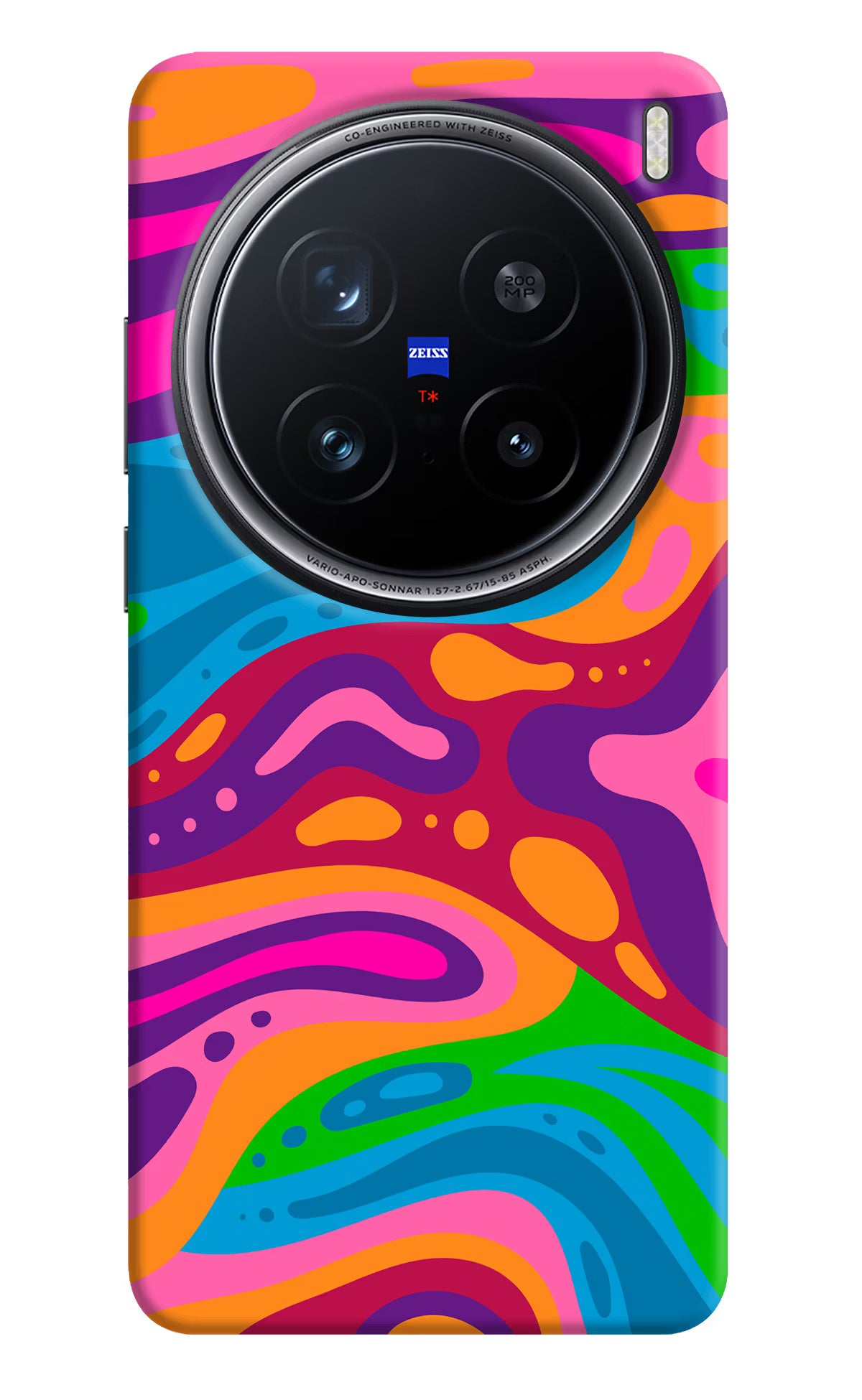Trippy Pattern Vivo X200 Pro 5G Hard Case Back Cover by Casekaro