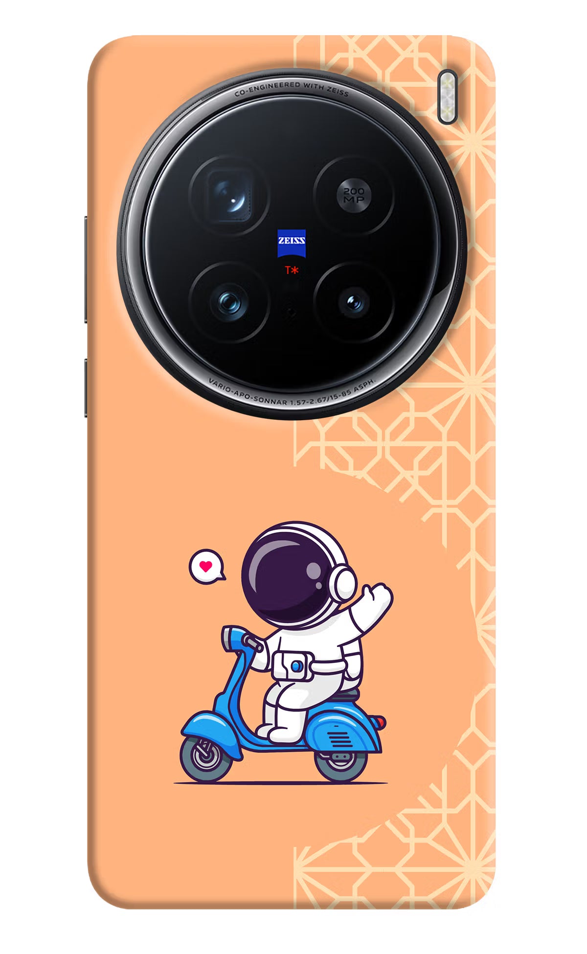 Cute Astronaut Riding Vivo X200 Pro 5G Hard Case Back Cover by Casekaro