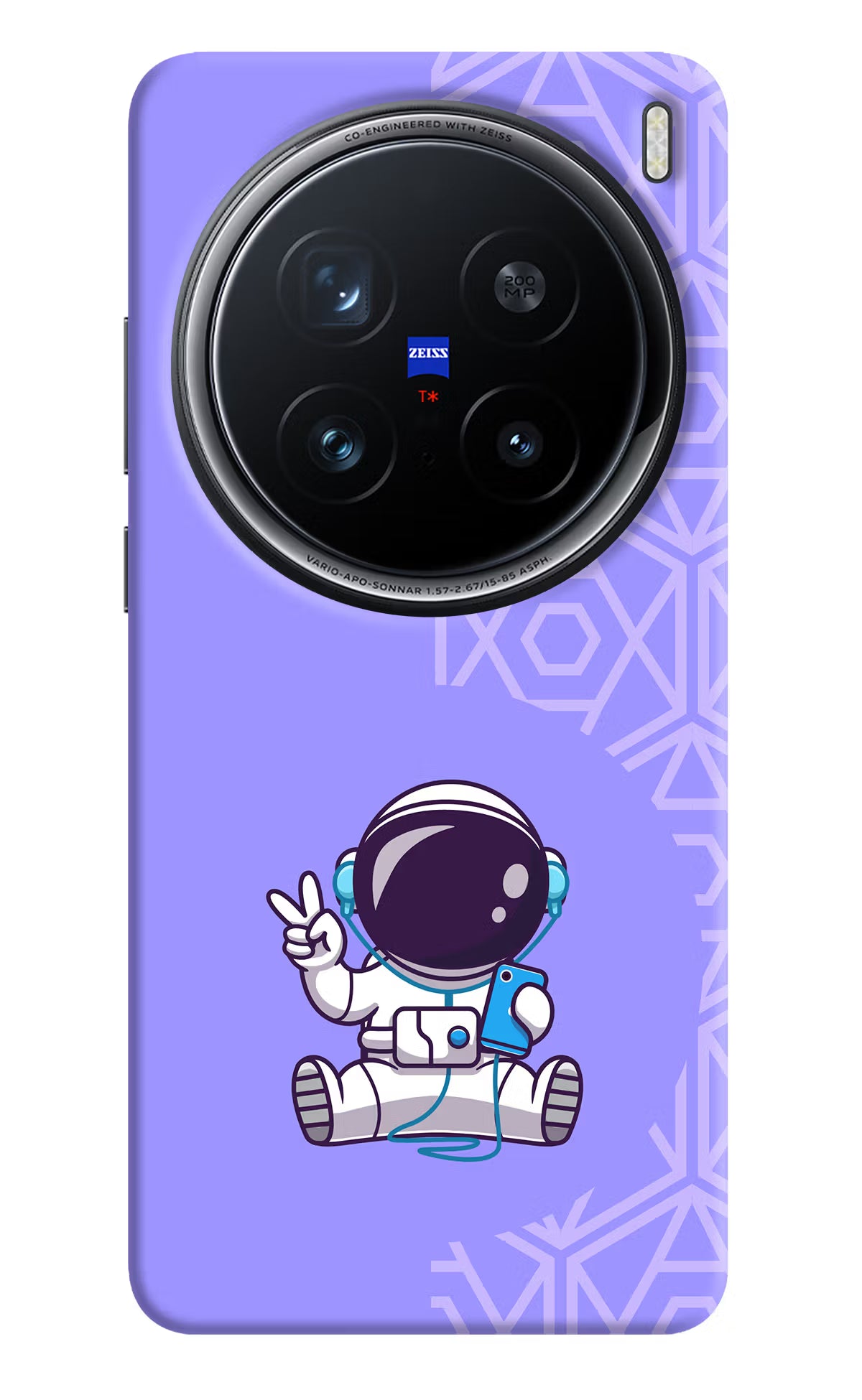 Cute Astronaut Chilling Vivo X200 Pro 5G Hard Case Back Cover by Casekaro
