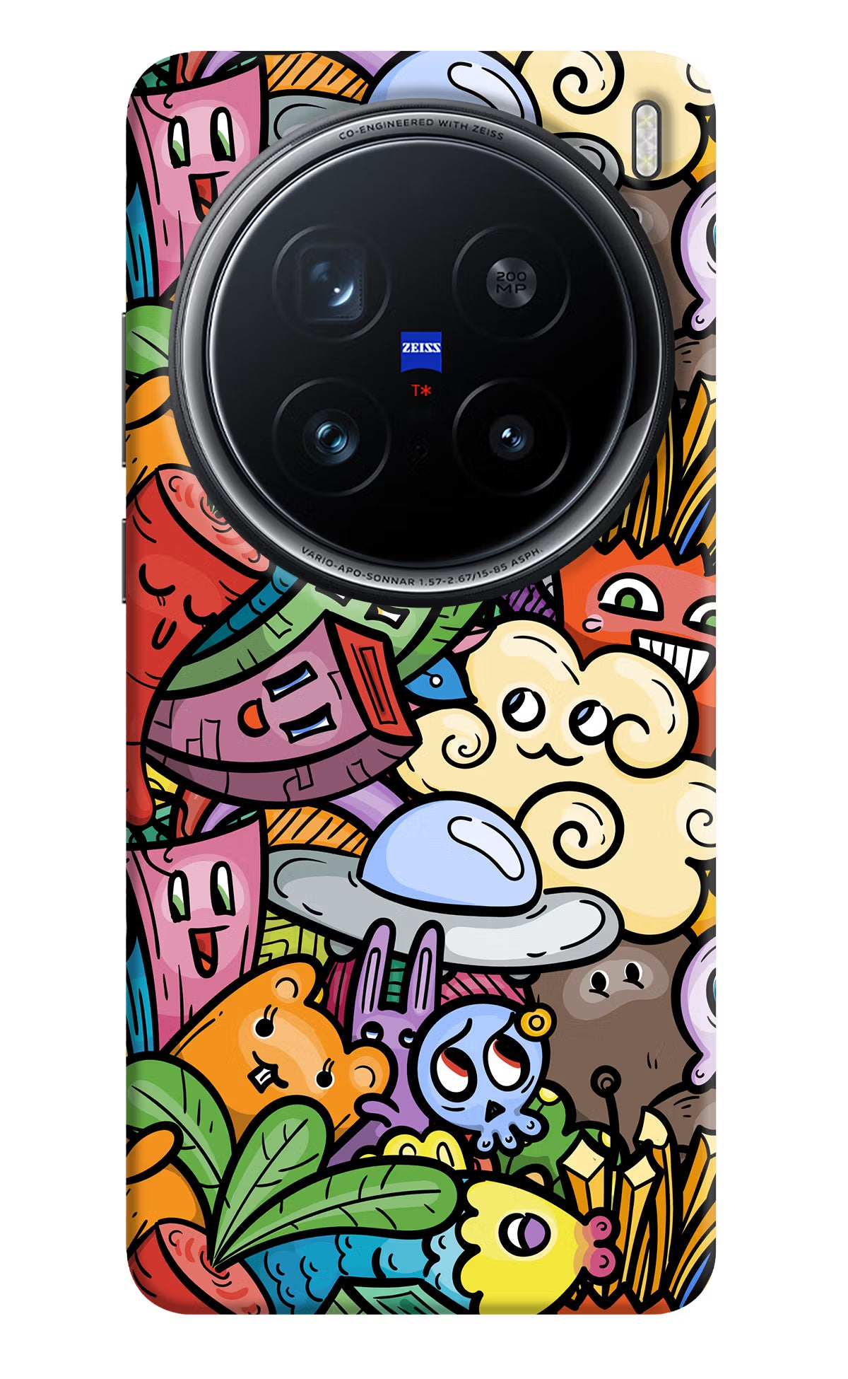 Veggie Doodle Vivo X200 Pro 5G Hard Case Back Cover by Casekaro