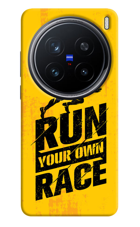 Run Your Own Race Vivo X200 Pro 5G Hard Case Back Cover by Casekaro