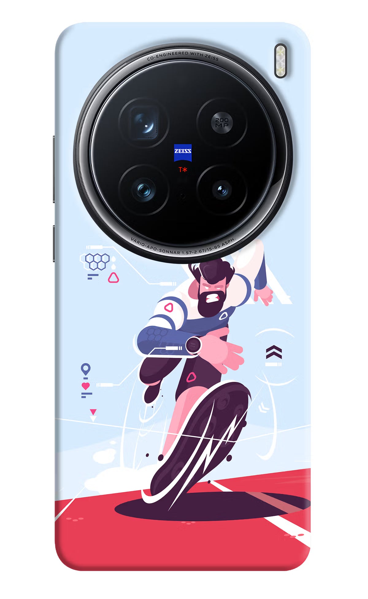 Run Pro Vivo X200 Pro 5G Hard Case Back Cover by Casekaro