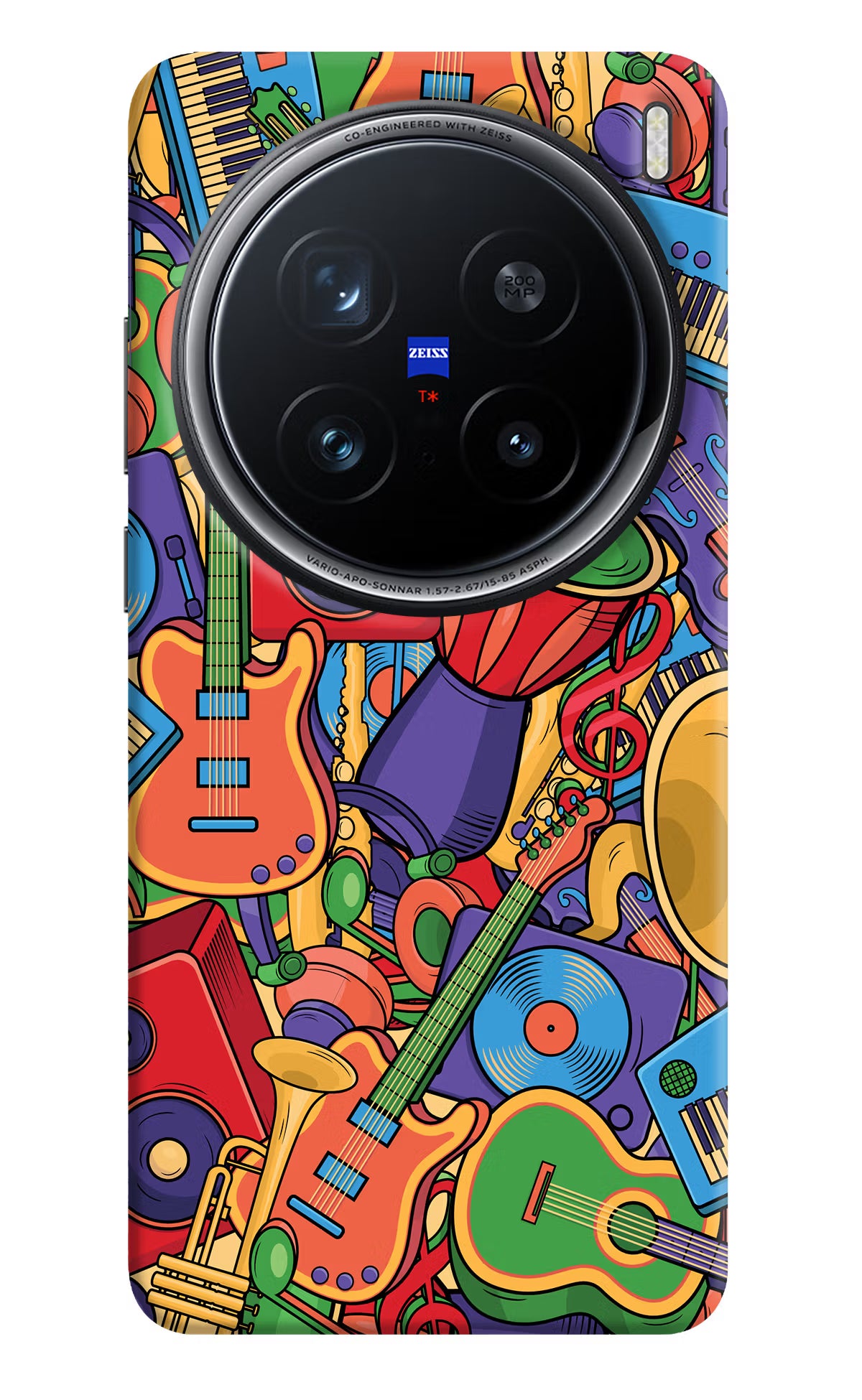 Music Instrument Doodle Vivo X200 Pro 5G Hard Case Back Cover by Casekaro