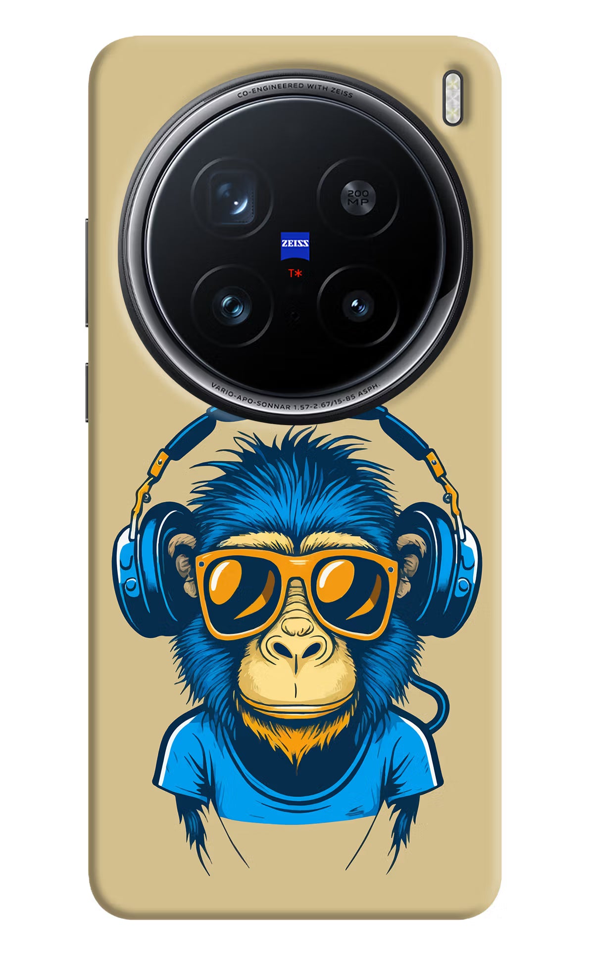 Monkey Headphone Vivo X200 Pro 5G Hard Case Back Cover by Casekaro