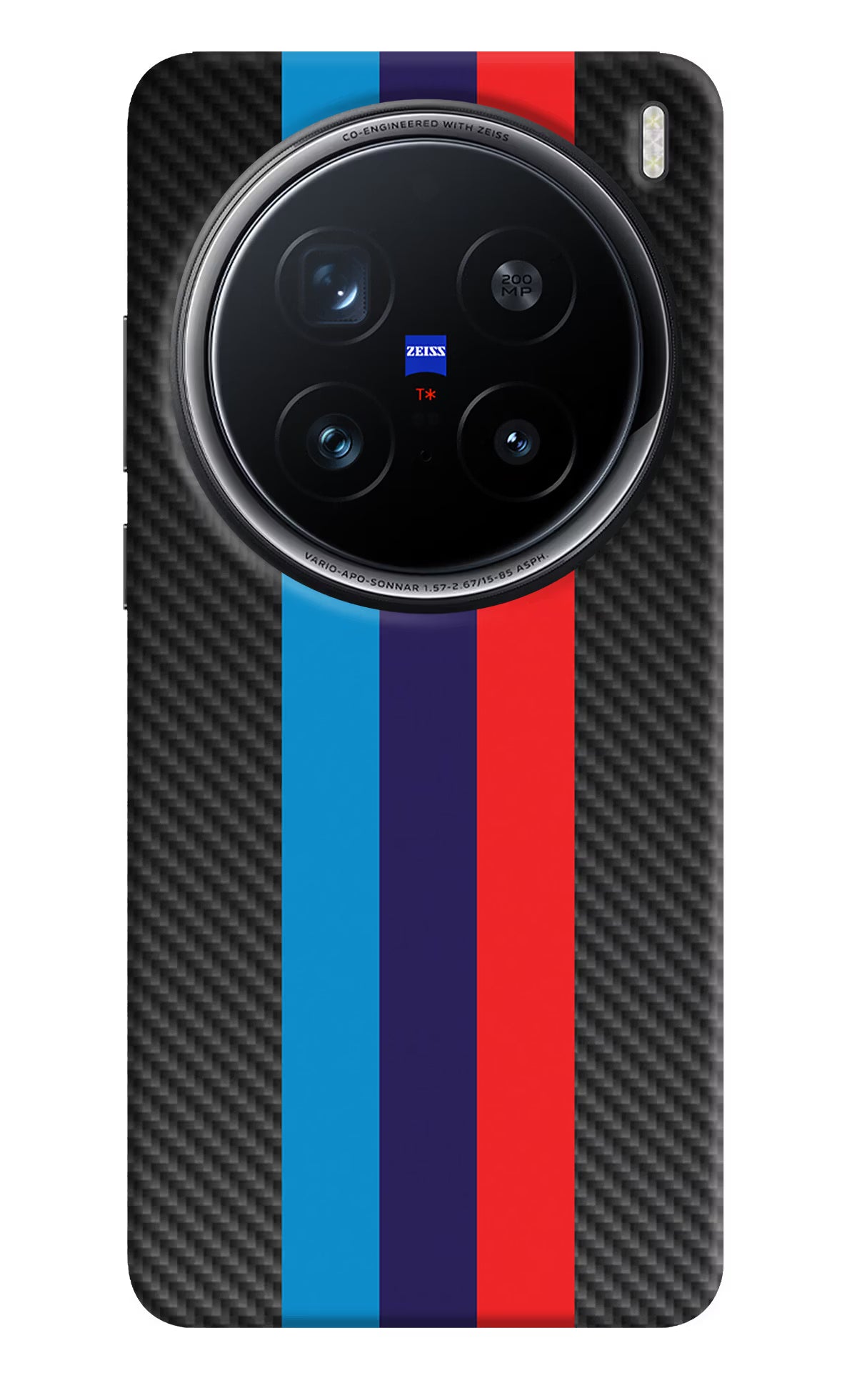 BMW Stripes Pattern Vivo X200 Pro 5G Hard Case Back Cover by Casekaro