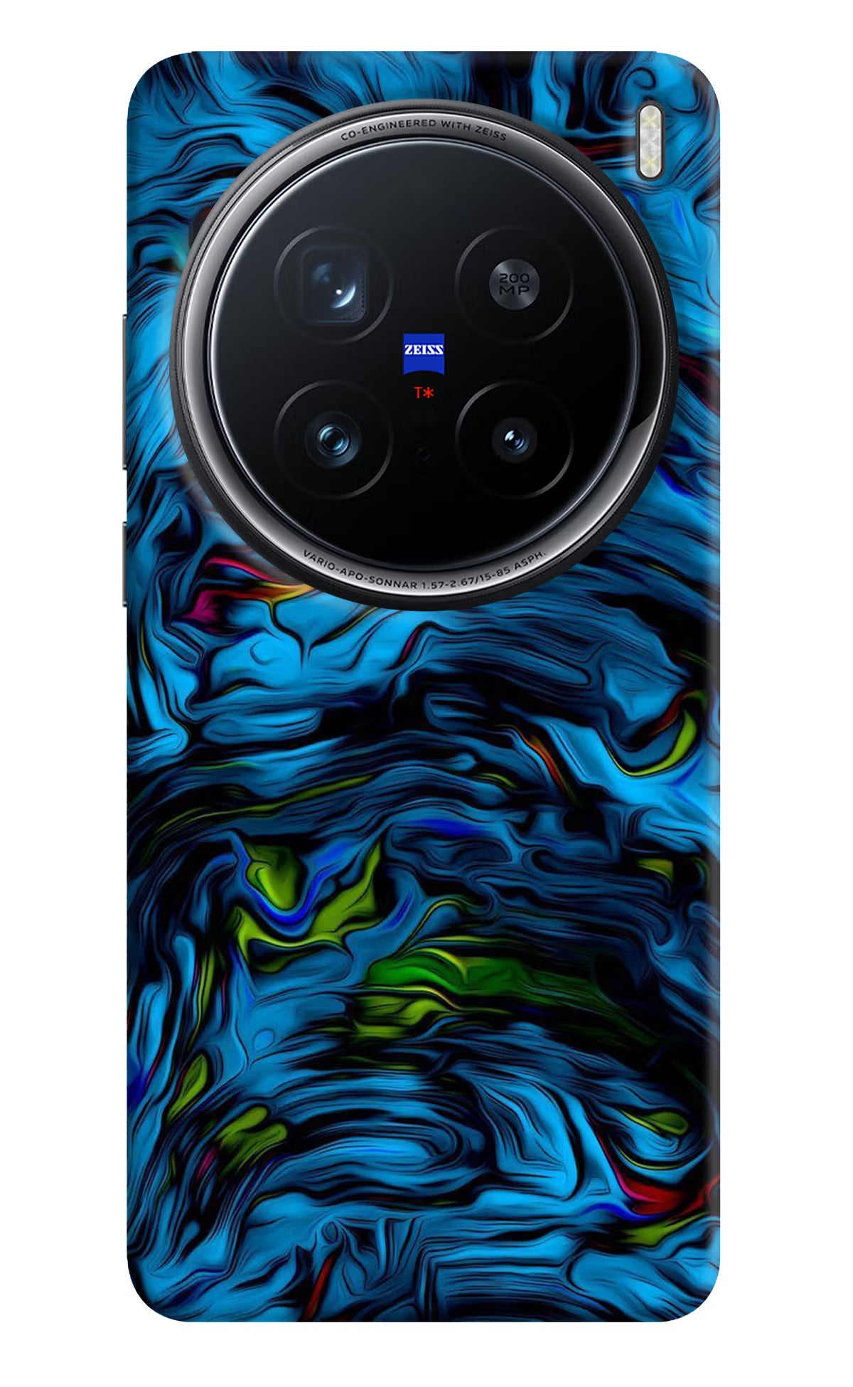 Dark Blue Abstract Vivo X200 Pro 5G Hard Case Back Cover by Casekaro