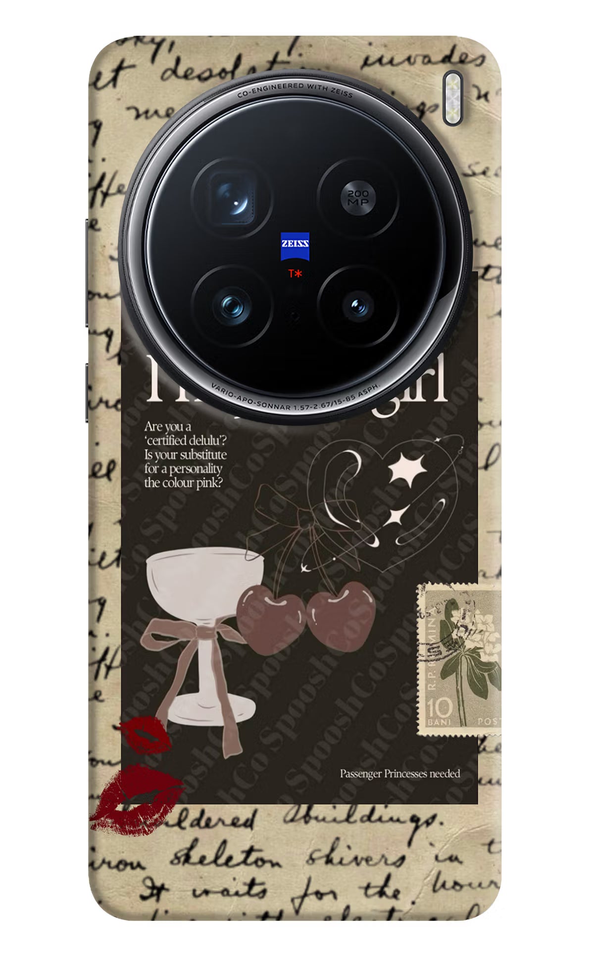 I am just a girl Vivo X200 Pro 5G Hard Case Back Cover by Casekaro