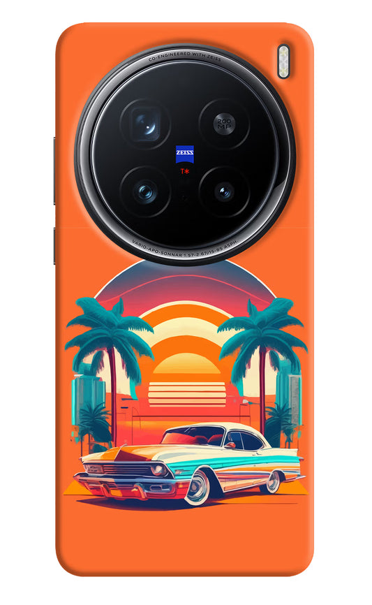 Palm Drive 80s Vivo X200 Pro 5G Hard Case Back Cover by Casekaro