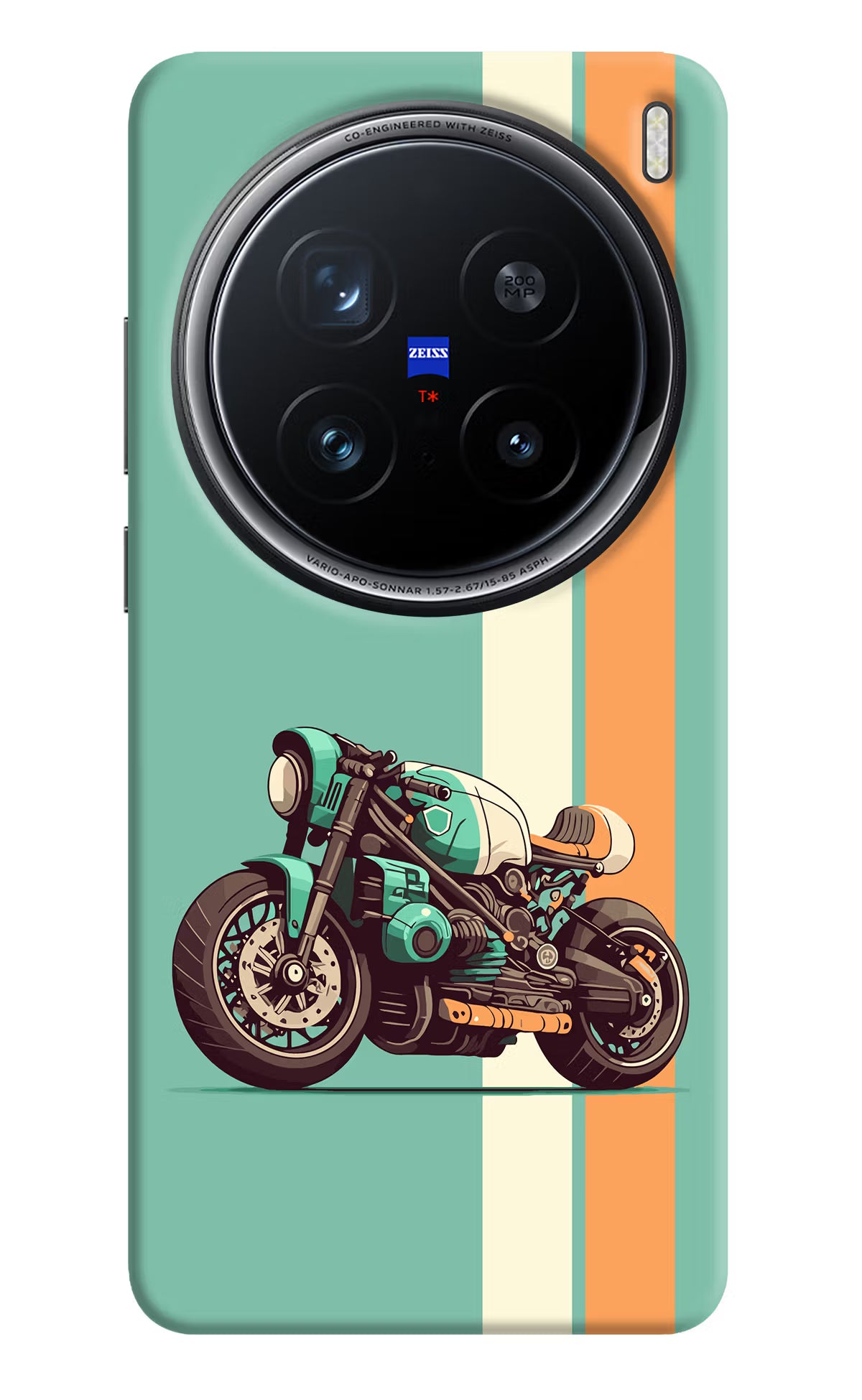 Striped Moto Drift Vivo X200 Pro 5G Hard Case Back Cover by Casekaro