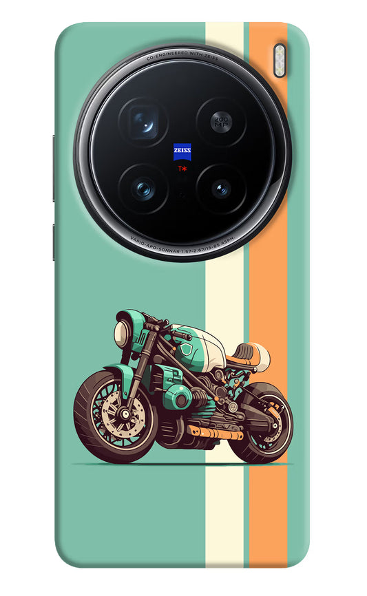 Striped Moto Drift Vivo X200 Pro 5G Hard Case Back Cover by Casekaro