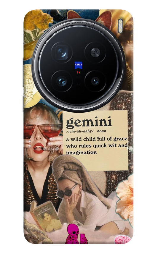 Gemini Zodiac Vivo X200 Pro 5G Hard Case Back Cover by Casekaro