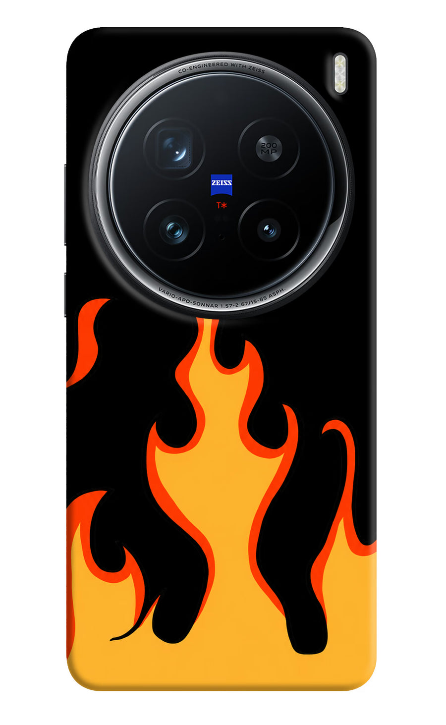 Fired Up – Black Vivo X200 Pro 5G Back Cover, Hard case