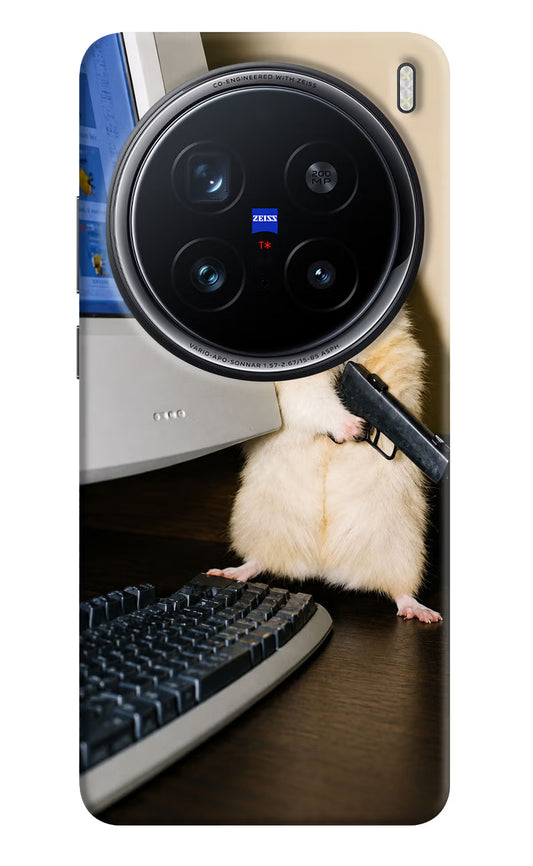 Hacker Hamster Vivo X200 Pro 5G Hard Case Back Cover by Casekaro