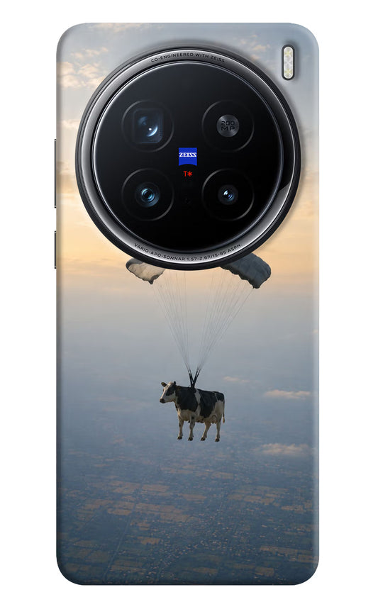 Skydiving Cow Vivo X200 Pro 5G Hard Case Back Cover by Casekaro
