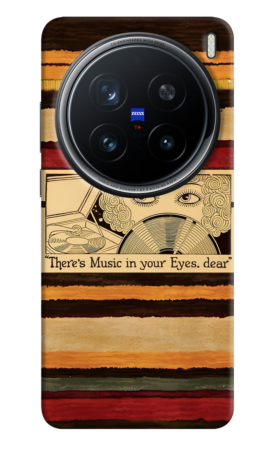 Vinyl Stripes Vivo X200 Pro 5G Back Cover, Hard case