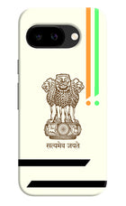 Satyamev Jayate Brown Logo Google Pixel 9A Back Cover