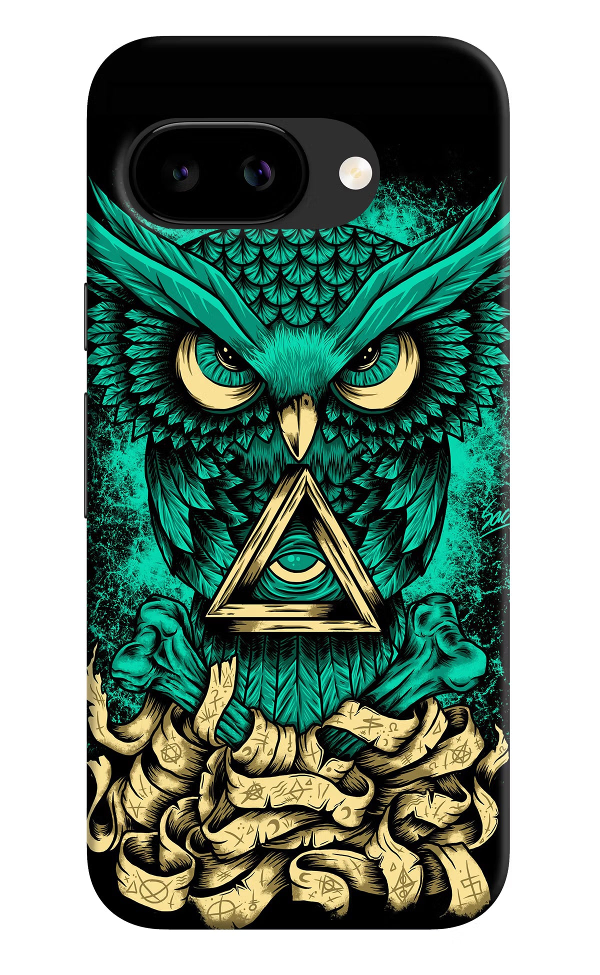 Green Owl Google Pixel 9A Back Cover